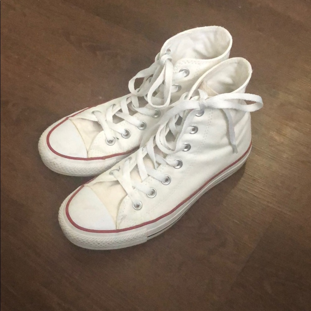 White Hightop Converse